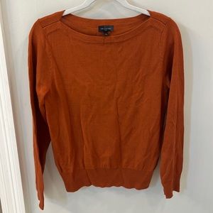 THE LIMITED Wool Knit Longsleeve Sweater - Burnt Orange Size Medium